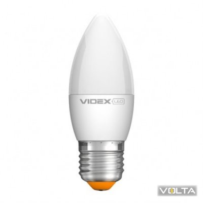 Лампа светодиодная C37e 5W E27 3000K 220V VIDEX