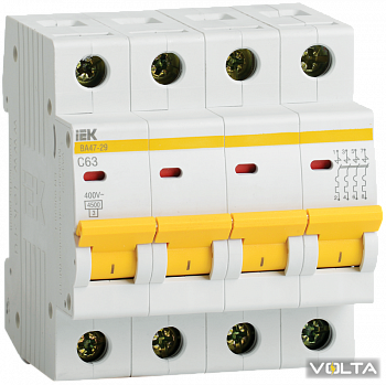 Автоматический выключатель ВА47-29 4P 6A 4,5кА х-ка C IEK