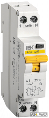 Авт. выкл. дифф. тока АВДТ32М  С6  30мА ИЭК