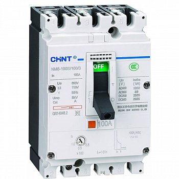 Автоматический выключатель NM8-125S 63A 3P CHINT