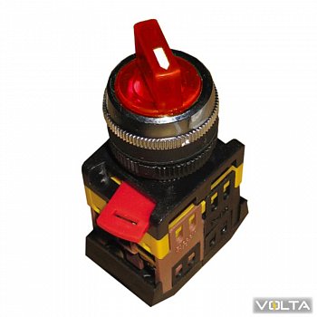 Переключатель АNСLR-22-3 на 3 фикс.полож.красный неон/240В I-O-II 1з+1р IEK