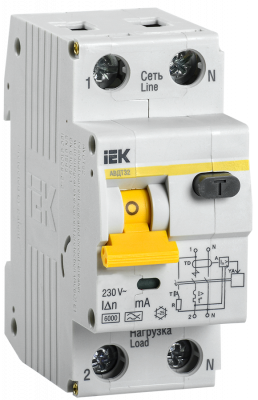 Автоматический выключатель дифференциального тока АВДТ IEK