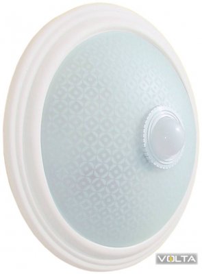 Светильник НПО3233Д белый 2х25 с датчиком движения