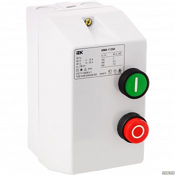 Контактор КМИ11260 12А в оболочке Ue=220В/АС3  IP54 IEK