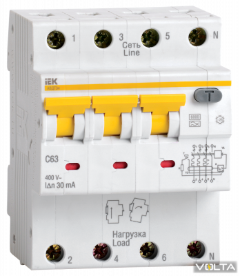 Автоматический выкл. дифф. тока АВДТ 34