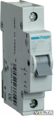 Автоматичний вимикач 1п C 25A 6кА 1м Hager