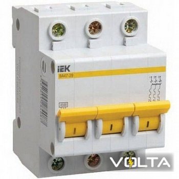 Автоматический выключатель ВА47-29 3Р 32А 4,5кА х-ка C IEK