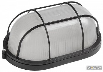 Светильник НПП1402 черный/овал с реш.60Вт IP54 IEK