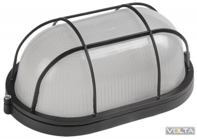 Светильник НПП1402 черный/овал с реш.60Вт IP54 ИЭК