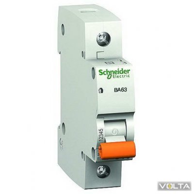 Автоматический выключатель ВА 63 1Р 50А хар-ка С SCHNEIDER