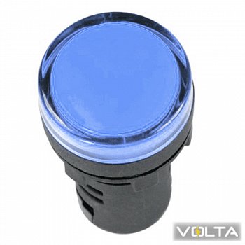 Лампа AD16DS(LED)матрица d16мм синий 24В AC/DC IEK