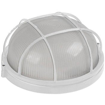 Светильник НПП1102 белый/круг с реш. 100Вт IP54 IEK