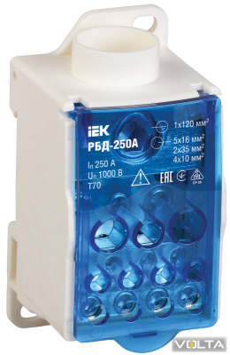 Распределительный блок на DIN-рейку РБД-250А ИЭК