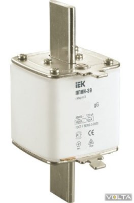 Плавкая вставка предохранителя ППНИ-39, габарит 3