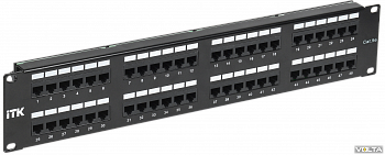 ITK 2U патч-панель кат.5Е UTP, 48 портов (Dual) IEK