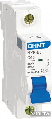Автоматический выключатель  NXB-63 1P C 6 6kA