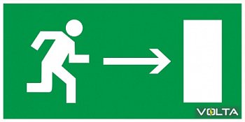 Самоклеящаяся этикетка 200х100 мм "Напр. к эвак. выходу направо" IEK