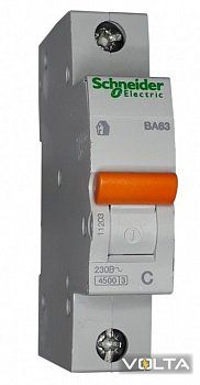 Автоматический выключатель ВА 63 1Р 40А хар-ка С SCHNEIDER                                          