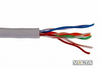 ITK Кабель связи витая пара U/UTP, кат.6 4x2х23(0,57мм)AWG solid, LSZH, 305м, серый IEK