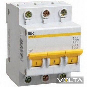 Автоматический выключатель ВА47-29 3P 10А 4,5кА х-ка C IEK