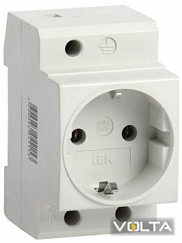 Розетка РАр10-3-ОП із заземл. контактом на DIN-рейку УEK