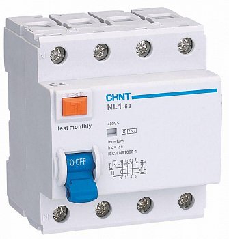 Устройство защитного отключения (УЗО) NL1-63 4P 63A 300mA AC 6kA DB