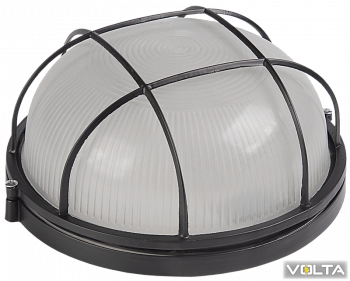 Светильник НПП1302 черный/круг с реш.60Вт IP54 IEK