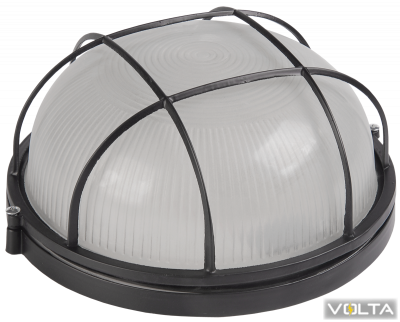 Светильник НПП1302 черныйкруг с реш.60Вт IP54 ИЭК