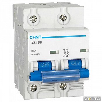 Автоматический выключатель DZ158-125 2P 100A 10kA CHINT