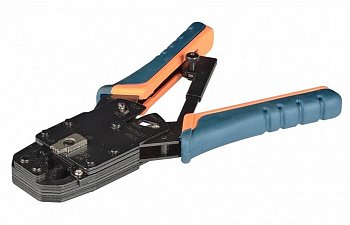 ITK Инструмент обжимной для RJ-45,12,11 с храповым механизмом, сине-оранжевый ІЕК 