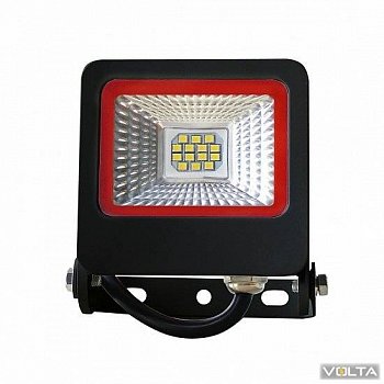 Прожектор LED SMD черный  с радиатором NEW 10W 6500K EUROLAMP