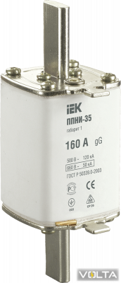 Плавкая вставка предохранителя ППНИ-35, габарит 1, 160А