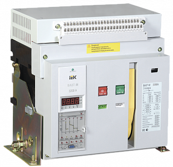 Выключатель автоматический ВА07-М комбинированный расцепитель стационарный 3Р 3200А Icu=80кА IEK
