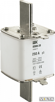 Плавкая вставка предохранителя ППНИ-39, габарит 3, 250А IEK