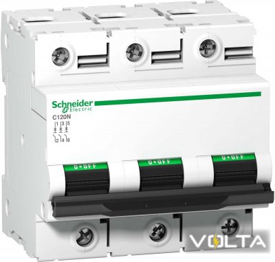 Автоматический выключатель C120N 3P 100A C  SCHNEIDER