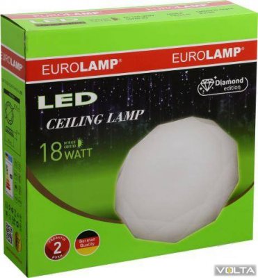 Светильник LED накладной матовый фигурный 18W 3000K EUROLAMP