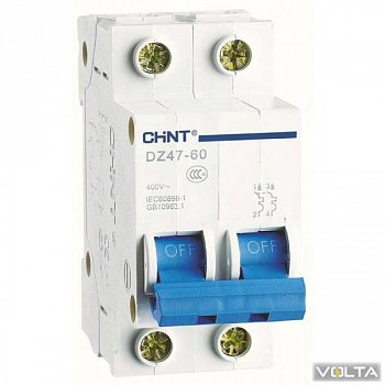 Автоматический выключатель DZ47-60 2P 4.5kA C 20A СHINT