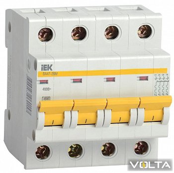 Автоматический выключатель ВА47-29М 4P 63A 4,5кА х-ка D IEK
