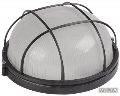 Светильник НПП1102 черный/круг с реш.100Вт IP54 ИЭК