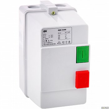 Контактор КМИ23260 32А в оболочке Ue=220В/АС3  IP54 IEK
